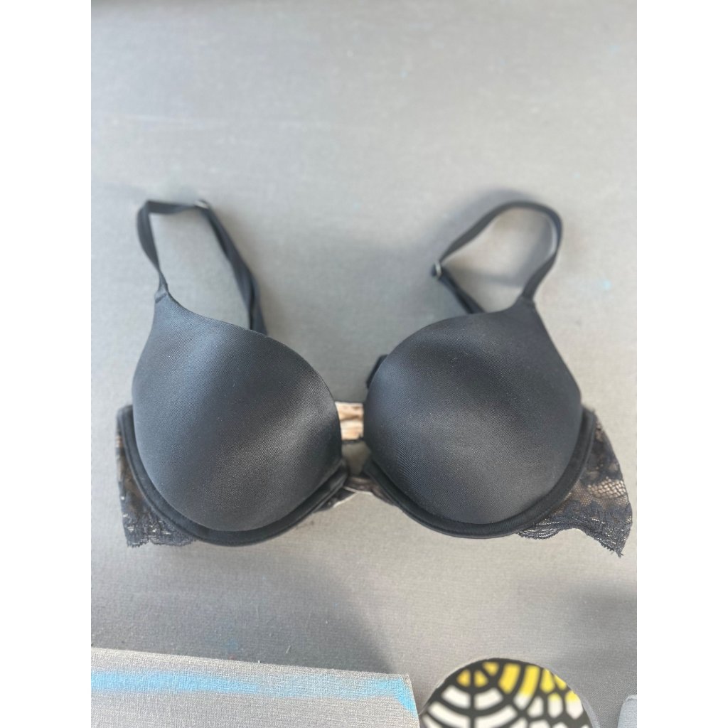 Maidenform Push Up Miracle Black Lace Bra Size 36b